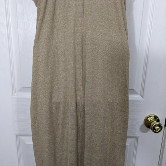 Brochu Walker RARE Layered Linen Tan Sleeveless Sweater Maxi Dress - size S - Picture 11 of 15